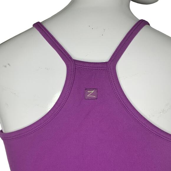 Zobha yoga tank top spaghetti strap size 2 Purple Racer Back - Picture 3 of 10